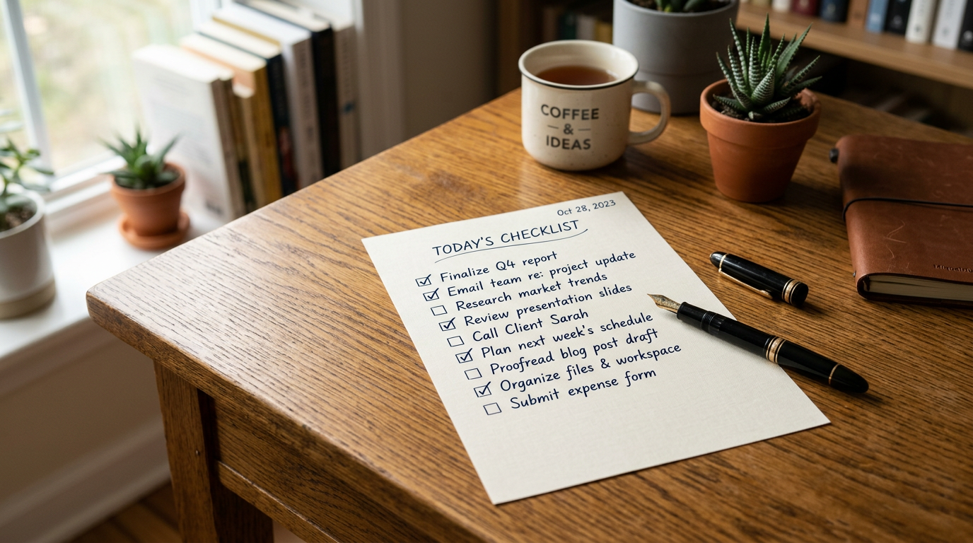 Desk detail for article two